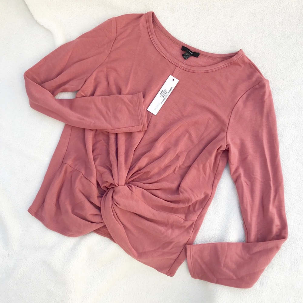 NWT ANTHROPOLOGIE DREW Long Sleeve Knot Twist Top